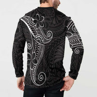 Black White Polynesian Tribal Button Sweatshirt - Polynesian Pride