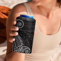 Black White Polynesian Tribal 4 in 1 Can Cooler Tumbler - Polynesian Pride