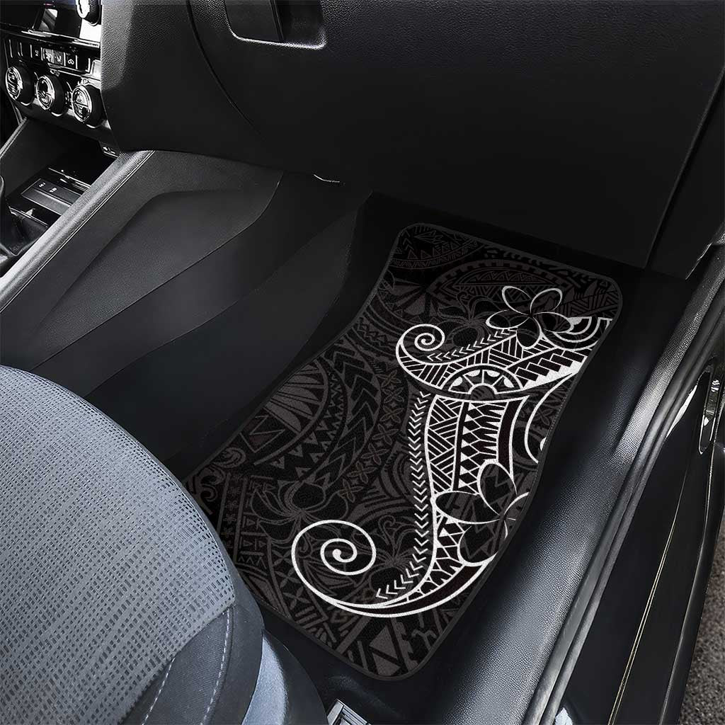 Black White Polynesian Tribal Car Mats - Polynesian Pride