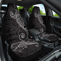 Black White Polynesian Tribal Car Seat Cover LT9 One Size White - Polynesian Pride