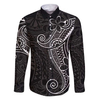Black White Polynesian Tribal Family Matching Mermaid Dress and Hawaiian Shirt - Polynesian Pride