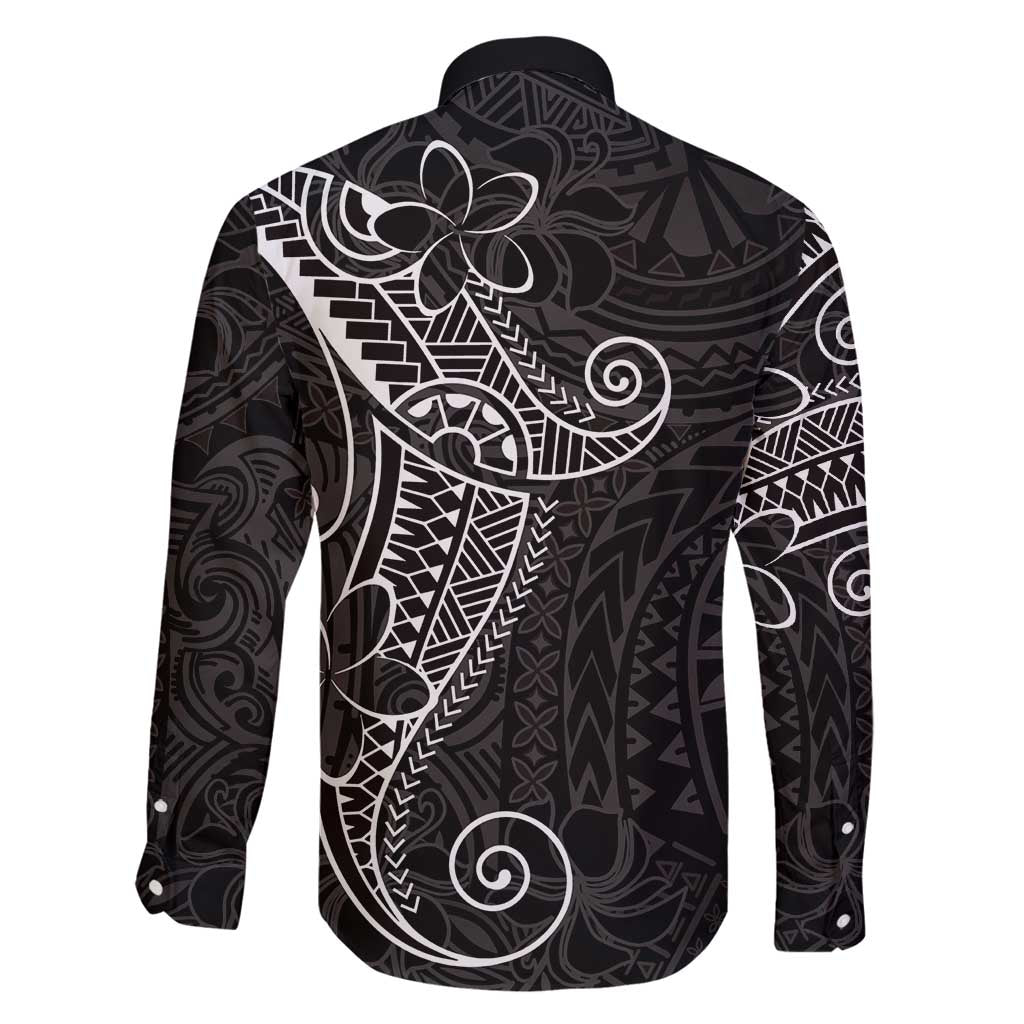 Black White Polynesian Tribal Family Matching Mermaid Dress and Hawaiian Shirt - Polynesian Pride