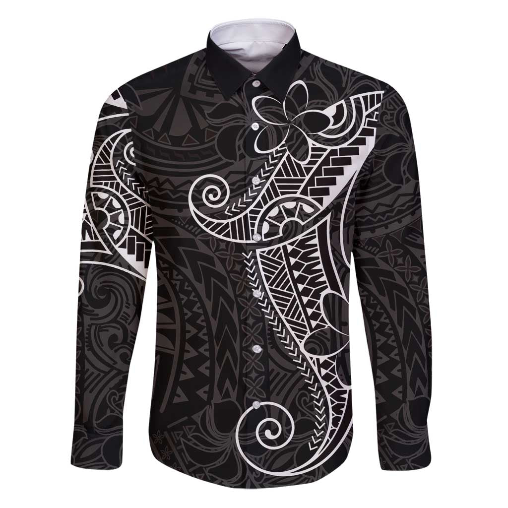 Black White Polynesian Tribal Family Matching Puletasi and Hawaiian Shirt - Polynesian Pride