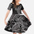 Black White Polynesian Tribal Family Matching Summer Maxi Dress and Hawaiian Shirt - Polynesian Pride