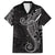 Black White Polynesian Tribal Family Matching Summer Maxi Dress and Hawaiian Shirt - Polynesian Pride