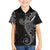 Black White Polynesian Tribal Family Matching Summer Maxi Dress and Hawaiian Shirt - Polynesian Pride