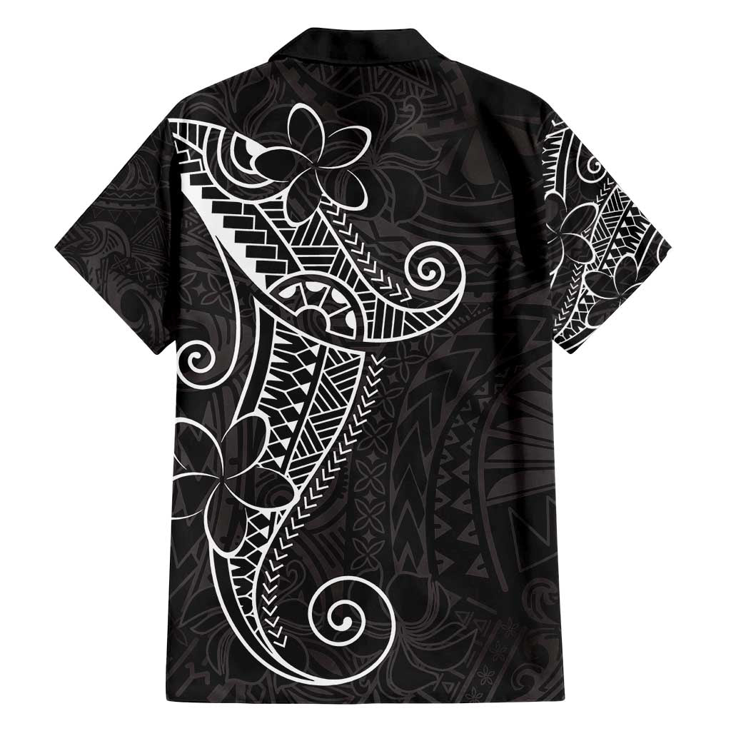 Black White Polynesian Tribal Family Matching Tank Maxi Dress and Hawaiian Shirt - Polynesian Pride