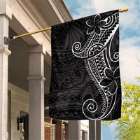 Black White Polynesian Tribal Garden Flag - Polynesian Pride