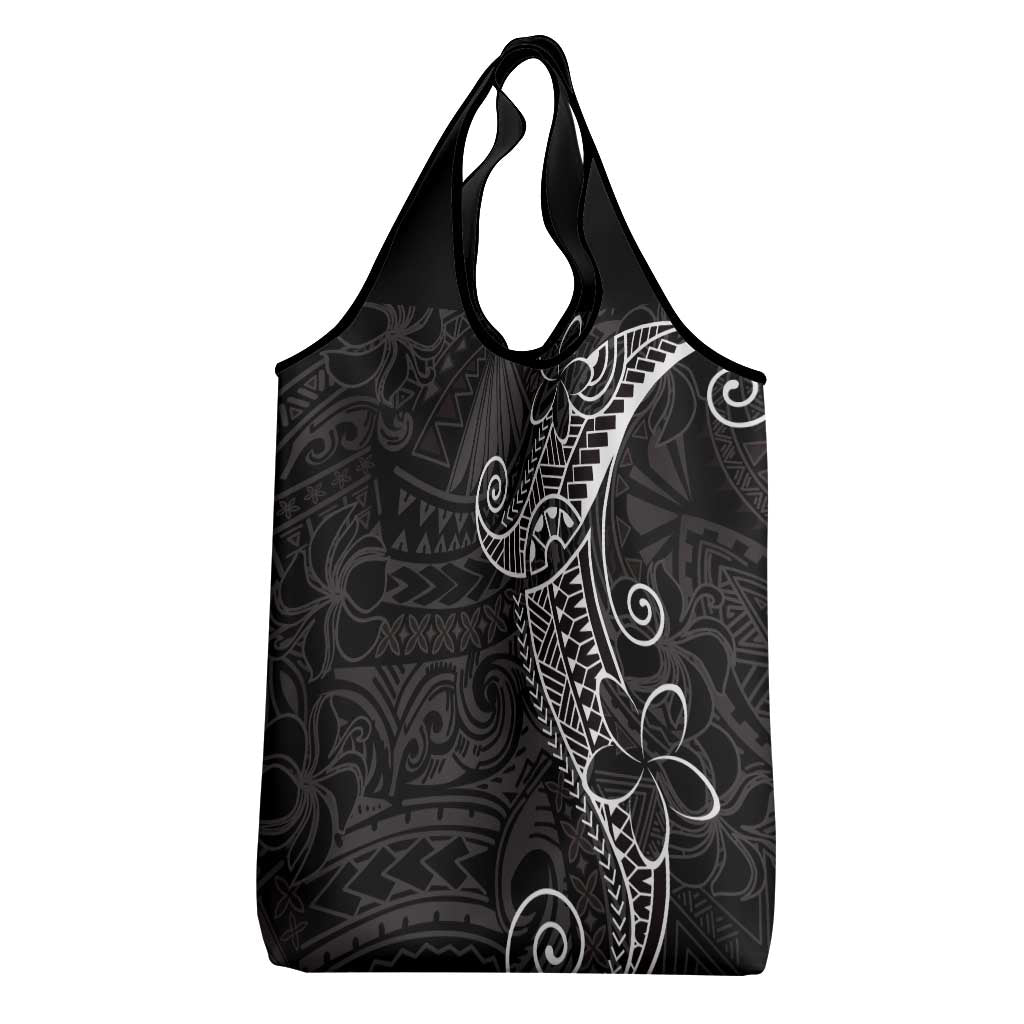 Black White Polynesian Tribal Grocery Bag - Polynesian Pride