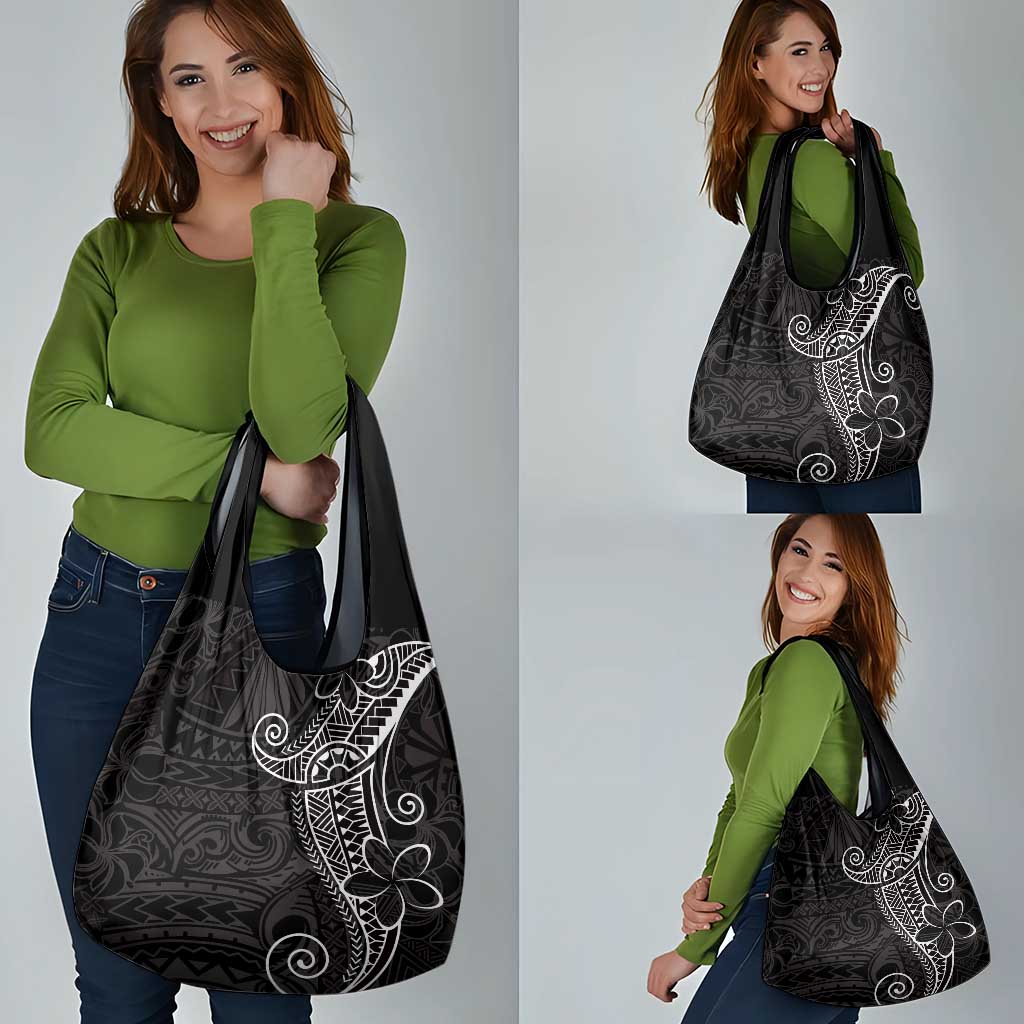 Black White Polynesian Tribal Grocery Bag - Polynesian Pride