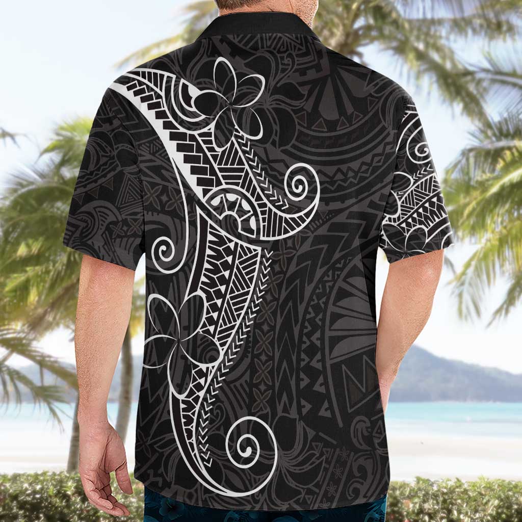 Black White Polynesian Tribal Hawaiian Shirt - Polynesian Pride