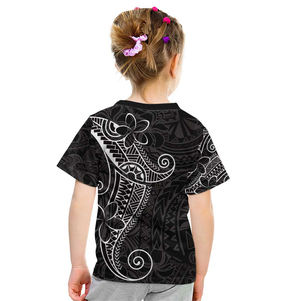 Black White Polynesian Tribal Kid T Shirt - Polynesian Pride