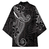 Black White Polynesian Tribal Kimono - Polynesian Pride