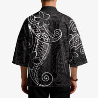 Black White Polynesian Tribal Kimono - Polynesian Pride