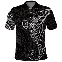 Black White Polynesian Tribal Polo Shirt - Polynesian Pride