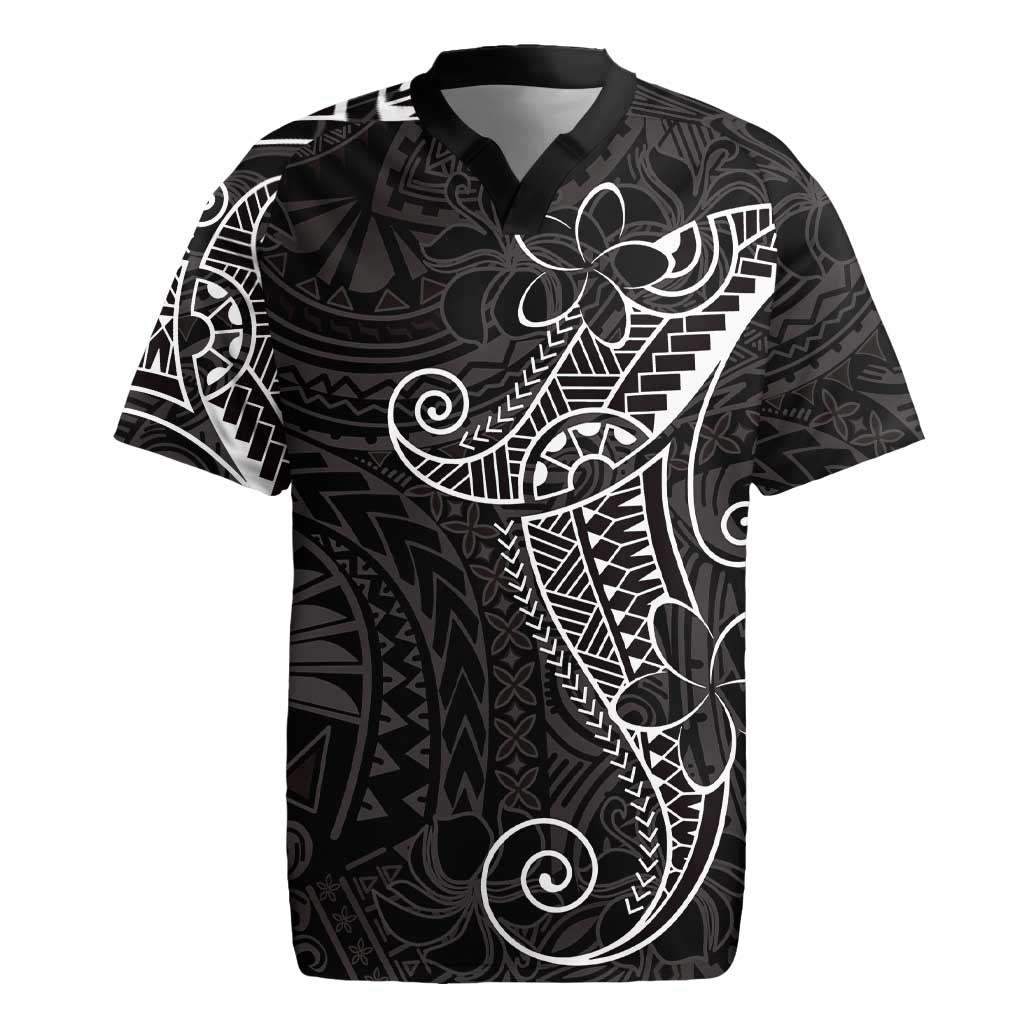 Black White Polynesian Tribal Rugby Jersey - Polynesian Pride