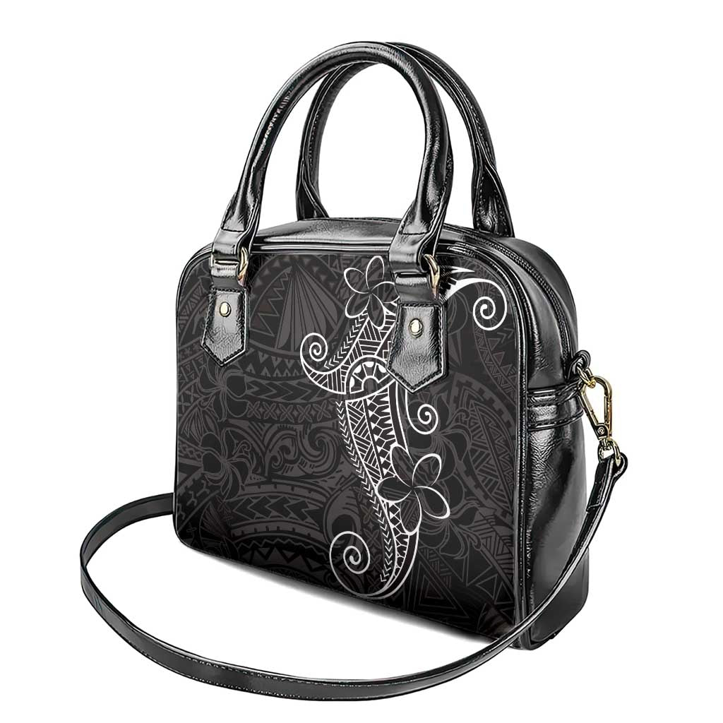 Black White Polynesian Tribal Shoulder Handbag - Polynesian Pride