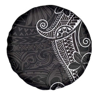 Black White Polynesian Tribal Spare Tire Cover - Polynesian Pride
