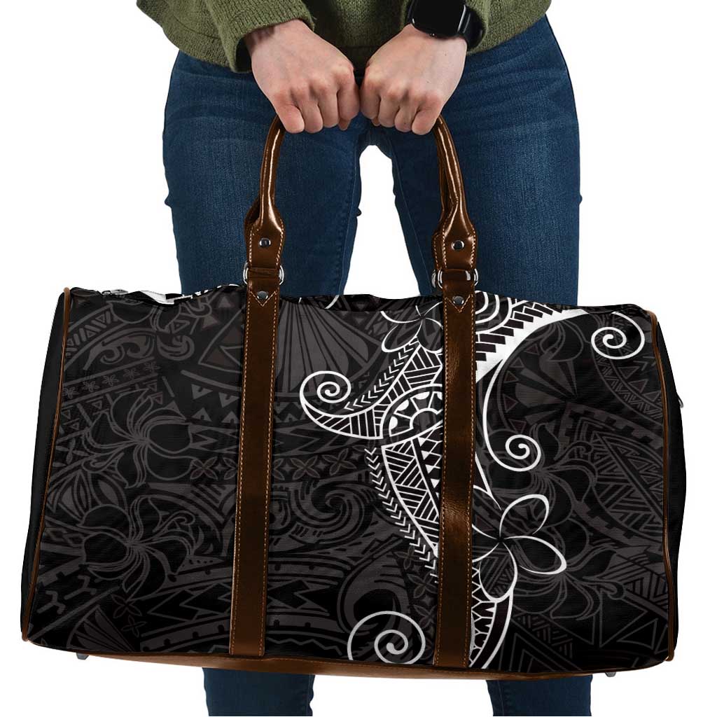 Black White Polynesian Tribal Travel Bag LT9 White - Polynesian Pride