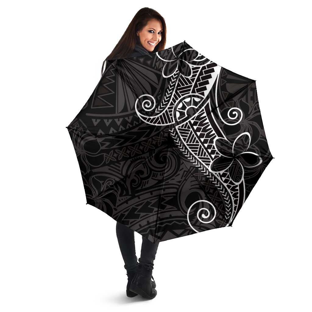 Black White Polynesian Tribal Umbrella - Polynesian Pride