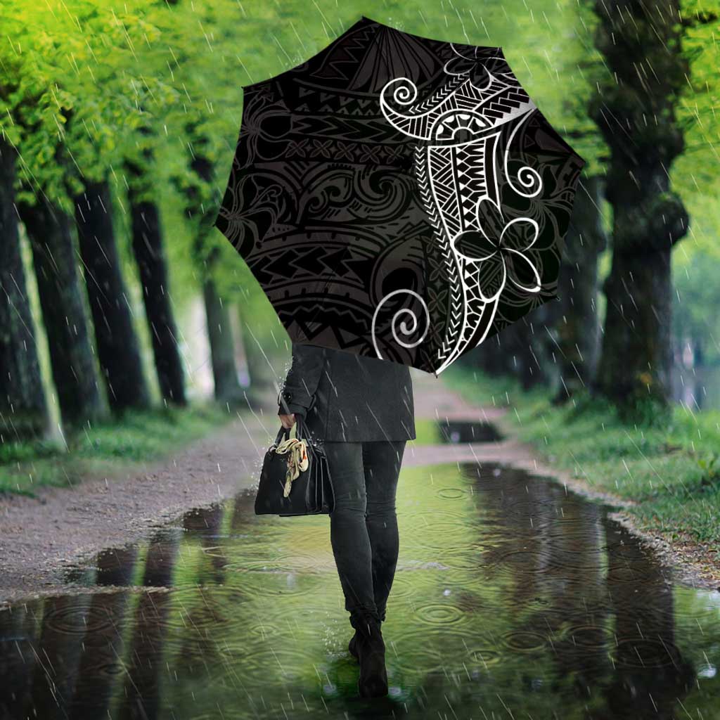 Black White Polynesian Tribal Umbrella - Polynesian Pride