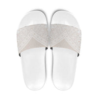 Lotu Tamaiti Tongan Polynesian Art Pattern Slide Sandals Traditional Tribal Motifs - Polynesian Pride