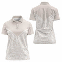 Lotu Tamaiti Tongan Polynesian Art Pattern Women Polo Shirt Traditional Tribal Motifs - Polynesian Pride
