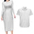 Lotu Tamaiti White Tongan Ngatu Couples Matching Long Sleeve Bodycon Dress and Hawaiian Shirt Polynesian Tribal Fonulei Pattern - Polynesian Pride