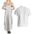 Lotu Tamaiti White Tongan Ngatu Couples Matching Summer Maxi Dress and Hawaiian Shirt Polynesian Tribal Fonulei Pattern - Polynesian Pride