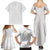 Lotu Tamaiti White Tongan Ngatu Family Matching Summer Maxi Dress and Hawaiian Shirt Polynesian Tribal Fonulei Pattern - Polynesian Pride
