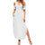 Lotu Tamaiti White Tongan Ngatu Family Matching Summer Maxi Dress and Hawaiian Shirt Polynesian Tribal Fonulei Pattern - Polynesian Pride