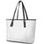 Lotu Tamaiti White Tongan Ngatu Leather Tote Bag Polynesian Tribal Fonulei Pattern - Polynesian Pride