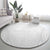 Lotu Tamaiti White Tongan Ngatu Round Carpet Polynesian Tribal Fonulei Pattern - Polynesian Pride