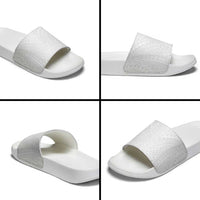 Lotu Tamaiti White Tongan Ngatu Slide Sandals Polynesian Tribal Fonulei Pattern LT9 - Polynesian Pride