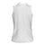 Lotu Tamaiti White Tongan Ngatu Women Sleeveless Polo Shirt Polynesian Tribal Fonulei Pattern - Polynesian Pride