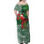 Christmas Hawaii with I'iwi Bird Family Matching Off Shoulder Maxi Dress and Hawaiian Shirt Aloha Mele Kalikimaka - Green Art