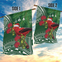 Christmas Hawaii with I'iwi Bird Garden Flag Aloha Mele Kalikimaka - Green Art LT9 - Polynesian Pride