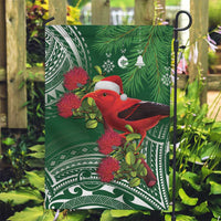 Christmas Hawaii with I'iwi Bird Garden Flag Aloha Mele Kalikimaka - Green Art LT9 Garden Flag Green - Polynesian Pride