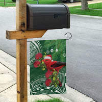 Christmas Hawaii with I'iwi Bird Garden Flag Aloha Mele Kalikimaka - Green Art LT9 - Polynesian Pride