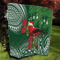 Christmas Hawaii with I'iwi Bird Quilt Aloha Mele Kalikimaka - Green Art LT9 - Polynesian Pride