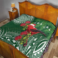 Christmas Hawaii with I'iwi Bird Quilt Aloha Mele Kalikimaka - Green Art LT9 - Polynesian Pride