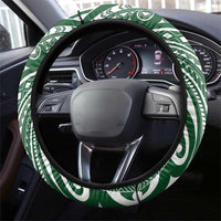 Christmas Hawaii with I'iwi Bird Steering Wheel Cover Aloha Mele Kalikimaka - Green Art