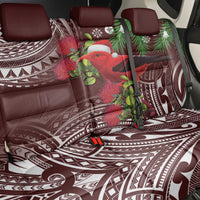 Christmas Hawaii with I'iwi Bird Back Car Seat Cover Aloha Mele Kalikimaka - Oxblood Art
