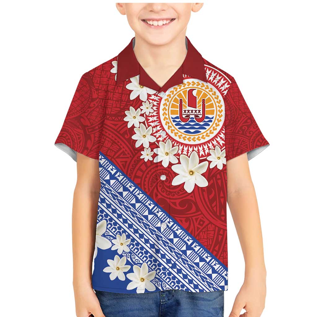 French Polynesia Family Matching Mermaid Dress and Hawaiian Shirt Tahitian Tiare Flowers Tribal