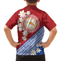 French Polynesia Hawaiian Shirt Tahitian Tiare Flowers Tribal