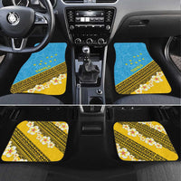 Tuvalu Plumeria Flowers Car Mats Polynesian Tribal Pattern