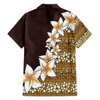 Vintage Hibiscus Turtle Pattern Family Matching Short Sleeve Bodycon Dress and Hawaiian Shirt with Plumeria Half Style LT9 - Polynesian Pride