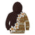 Vintage Hibiscus Turtle Pattern Kid Hoodie with Plumeria Half Style