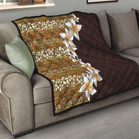 Vintage Hibiscus Turtle Pattern Quilt with Plumeria Half Style