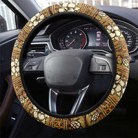 Vintage Hibiscus Turtle Pattern Steering Wheel Cover with Plumeria Half Style LT9 - Polynesian Pride